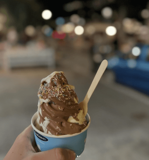 byron holding ice cream